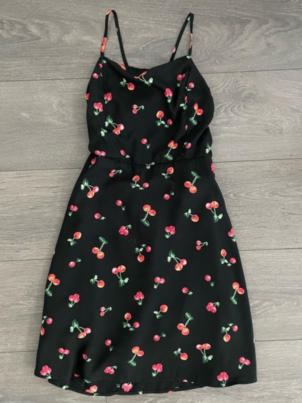 Dress Forum Open Back Cherry Print Dress